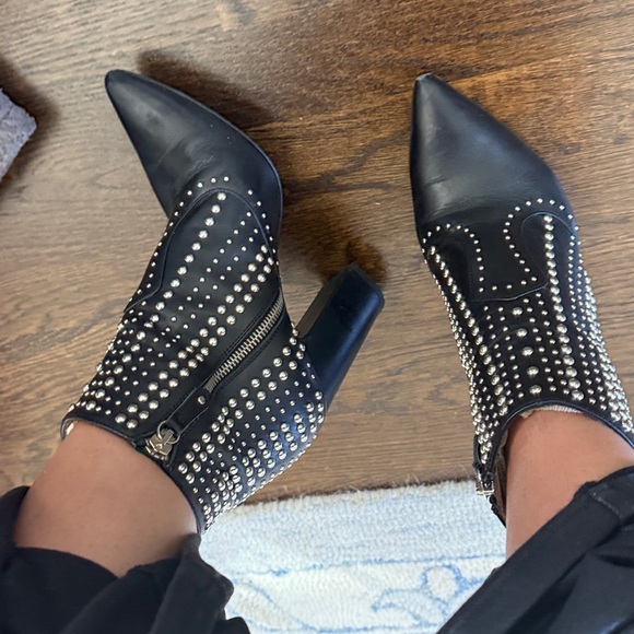 Iro Studded Boots Size 37 Black Leather - Picture 12 of 13